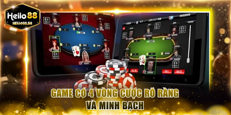Game có 4 vòng cược với quy định rõ ràng 