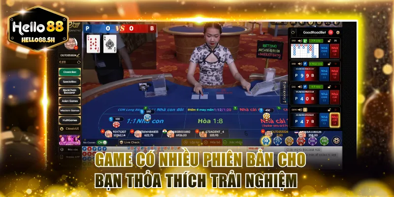 Game có nhiều biến thể cho bạn thỏa thích trải nghiệm 
