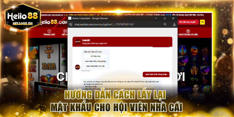 Hướng dẫn cách lấy lại mật khẩu cho hội viên nhà cái