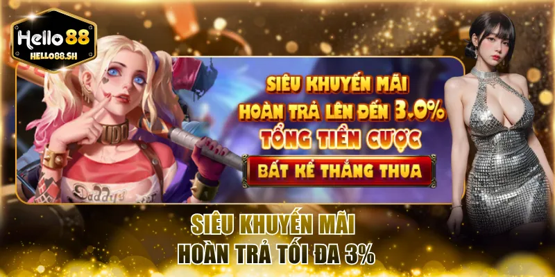 Siêu khuyến mãi hoàn trả tối đa 3%