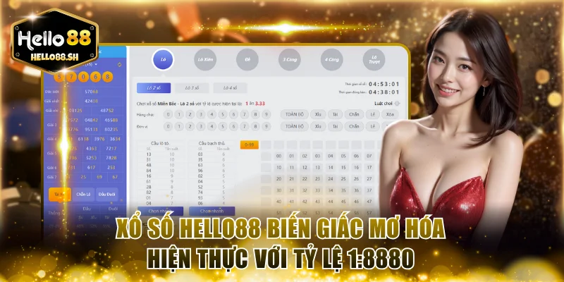 Xổ Số HELLO88 Biến Giấc Mơ Hóa Hiện Thực Với Tỷ Lệ 1:8880